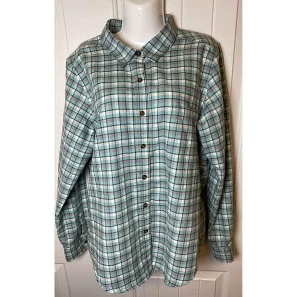Pendleton Womens Plaid Long Sleeve Cotton Shirt Size L - Picture 1 of 7